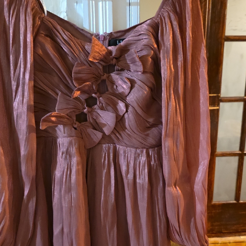Lulu's Dusty Rose Bow Detail Dress